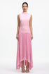 Derlyn Romantic Contour Sleeveless Pleated Knit Maxi Dress