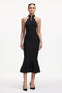 Joclyn Elegant Contour Sleeveless Pearl Chain Fish Tail Bandage Maxi Dress