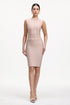 Guga Classic Contour Sleeveless Bandage Midi Dress