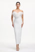Kyra Chic Contour Feather Sequin Bandage Maxi Dress