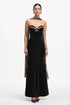 Kijin Chic Contour Strapless Leopard Print Velvet Maxi Dress