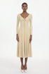 Winola Romantic Flowy Long Sleeve Bow Knit Maxi Dress