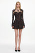 Kiera Romantic Flowy Long Sleeve Lace Mini Dress