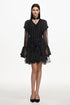 Jesse Resort Flowy Long Sleeve Ruffle Mesh Mini Dress