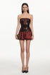 Hilvis Glamorous Contour Strapless Sequin Puffy Mini Dress