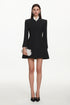 Salerio Classic Tailored Long Sleeve Buttoned Mini Dress