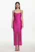 Rexanne Glamorous Contour Sleeveless Fringe Bandage Maxi Dress