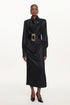 Indi Chic Contour Cowl Neck Long Sleeve Belted Maxi Dress