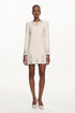 Kerin Elegant Embellished Long Sleeve Rhinestone Woven Mini Dress