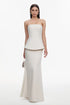 Gayu Elegant Tailored Strapless Woven Top and Skirt Set