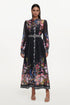 Millie Resort Flowy Long Sleeve Floral Print Woven Maxi Dress