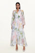 Izara Resort Flowy Long Sleeve Floral Print Woven Maxi Dress