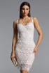 Doma Romantic Contour Sleeveless Lace Bandage Midi Dress