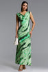 Uri Chic Contour V Neck Sleeveless Abstract Print Maxi Dress