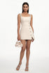 Gertie Classic Tailored Sleeveless Rhinestone Tweed Mini Dress
