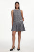 Naya Classic Tailored Round Neck Sleeveless Rhinestone Woven Mini Dress