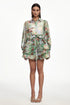 Delly Resort Flowy Long Sleeve Floral Print Ruffle Woven Mini Dress