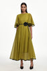 Ivy Resort Flowy Round Neck Short Sleeve Floral Woven Maxi Dress