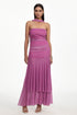 Maruja Resort Sleeveless Polka Dot Ruched Mesh Maxi Dress