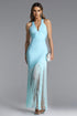 Emma Chic Contour V Neck Sleeveless Fringe Bandage Maxi Dress