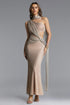 Uabeza Chic Contour One Shoulder Drape Cut Out Maxi Dress