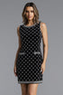 Linda Classic Tailored Sleeveless Argyle Pattern Sequin Mini Dress