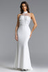 Elma Romantic Contour Halter Sleeveless Floral Maxi Dress