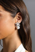 Elaba Flower Pearl Diamond Earrings