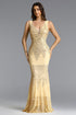 Montigo Chic Contour Deep V Sequin Maxi Dress