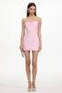 Jamie Elegant Contour Sleeveless Rhinestone Woven Mini Dress