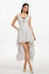Fennel Resort Flowy Sleeveless Bow Polka Dot Chiffon Mini Dress