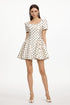Elana Classic Tailored Short Sleeve Ruched Woven Mini Dress