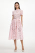 Kayley Chic Tailored Short Sleeve Cut Out Lace Maxi Dress