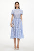 Kayley Chic Tailored Short Sleeve Cut Out Lace Maxi Dress