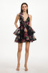Sophia Resort Flowy V Neck Sleeveless Floral Print Woven Mini Dress