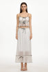 Teresa Resort Flowy Sleeveless Bow Ruched Woven Top and Skirt Two Piece Set