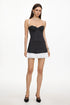 Sienna Elegant Tailored Sleeveless Ruched Ruffle Woven Mini Dress