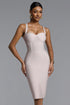 Flor Classic Contour Curve Bandage Midi Dress