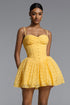 Leha Classic Tailored Sleeveless Buttoned Lace Mini Dress