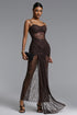 Samiya Chic Contour Cut Out Ruched Lace Maxi Dres