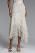 Delilah Romantic Flowy Ruffle Lace Maxi Skirt