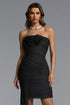Elliott Chic Contour Strapless Ruched Floral Mini Dress