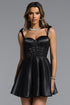 Yoland Classic Contour Bow Strap Mini Dress