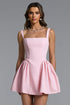 Nylah Romantic Tailored Ruched Woven Mini Dress