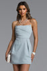 Zakana Chic Tailored Strapless Pleated Corset Mini Dress