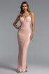 Kirara Chic Contour Strapless Shell Sequin Maxi Dress