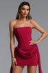 Halli Romantic Contour Strapless Drape Corset Mini Dress