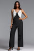 Dazze Chic Tailored Sleeveless Contrast Jumpsuit