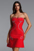 Klore Romantic Contour Strapless Crystal Bandage Midi Dress