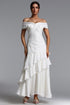 Tereza Elegant Contour Off Shoulder Twist Tiered Ruffle Maxi Dress